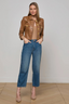 Kumi Cropped Leather Jacket Soft Cognac