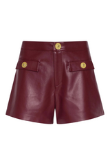 Dionne Vegan Leather Short Black Cherry