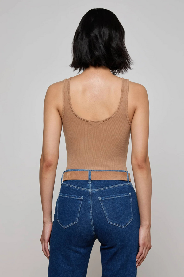 Nica Scoopneck Bodysuit Cinnamon Swirl