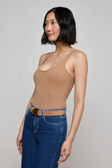 Nica Scoopneck Bodysuit Cinnamon Swirl