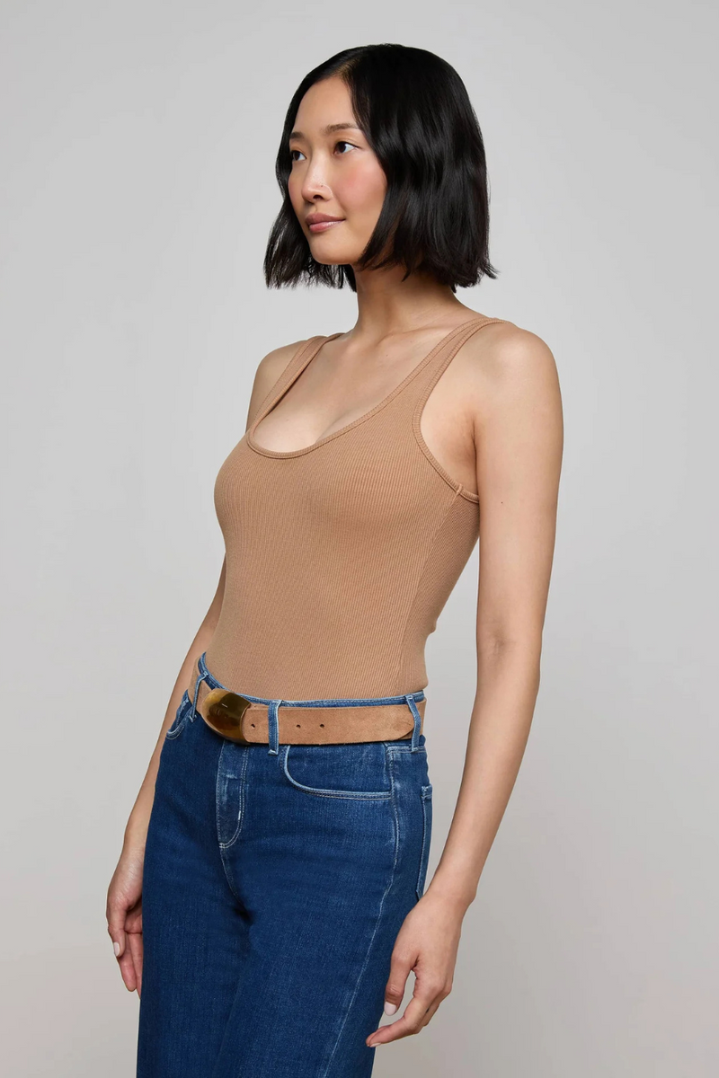 Nica Scoopneck Bodysuit Cinnamon Swirl