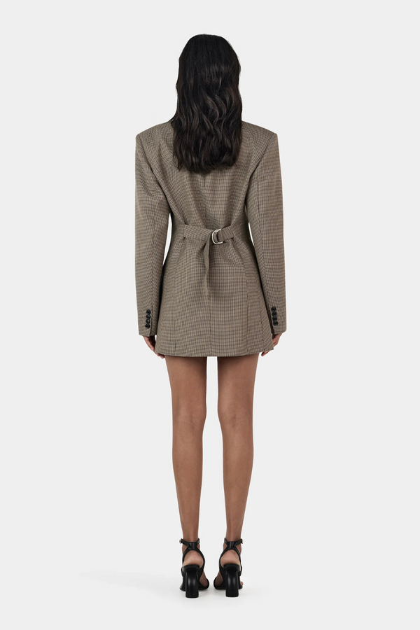 Callum Blazer Dress Chestnut Check