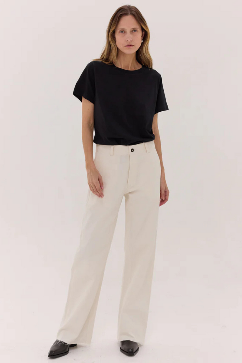 The Wide Leg Denim Jean Natural