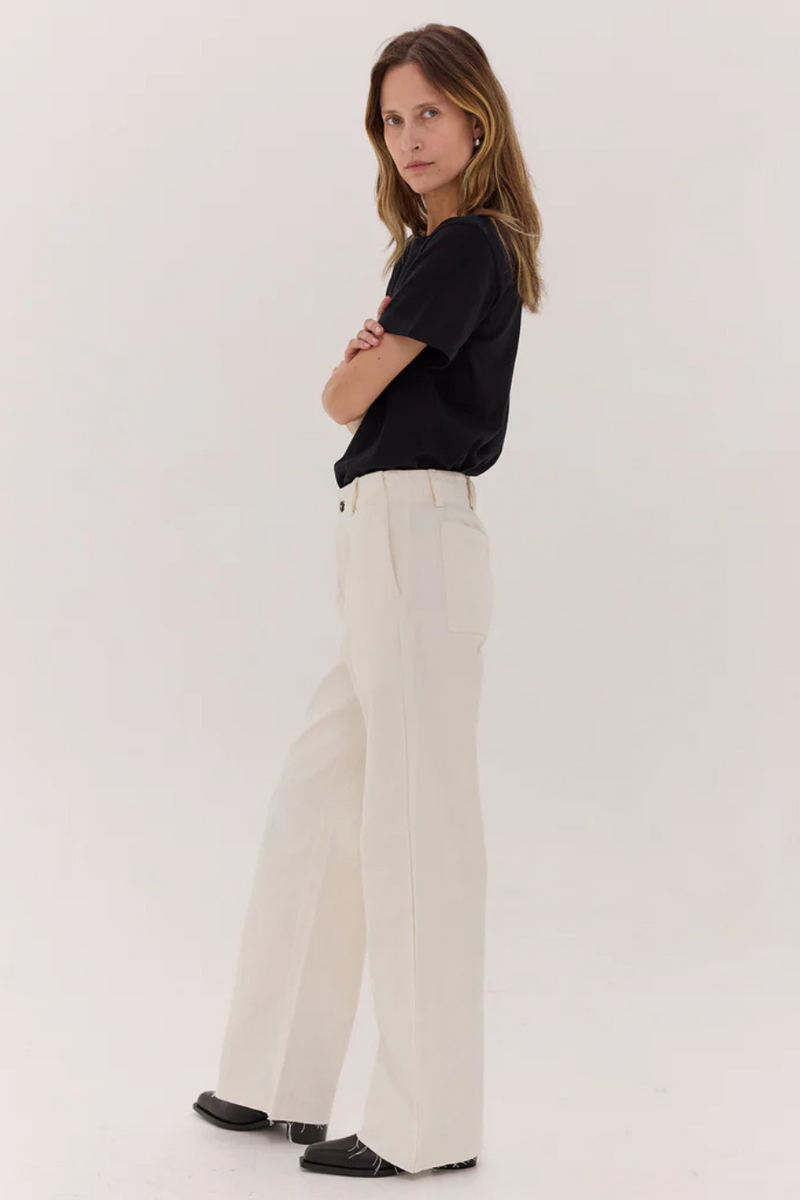 The Wide Leg Denim Jean Natural