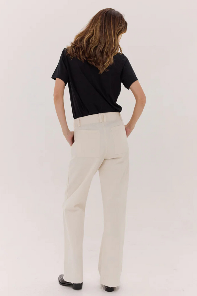 The Wide Leg Denim Jean Natural