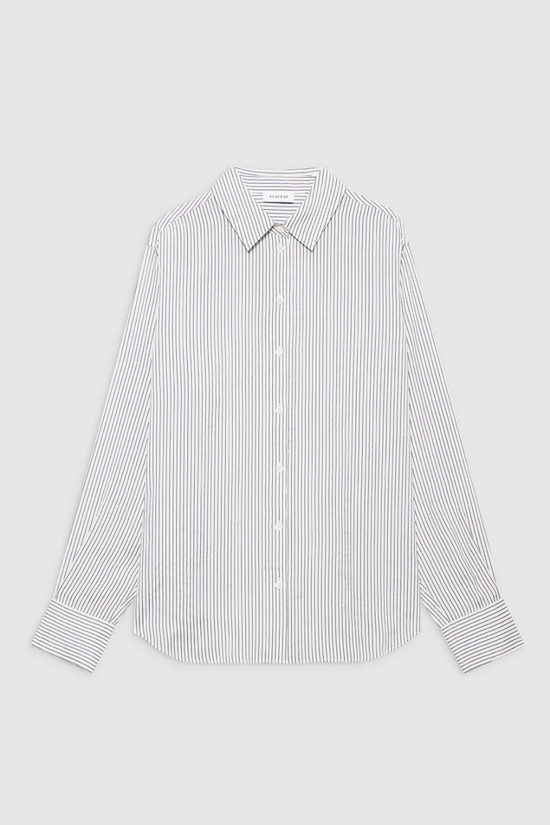 Essie Shirt White And Navy Stripe