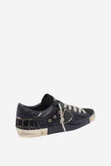 PRSX Low Woman Glitter Metal Pony Noir