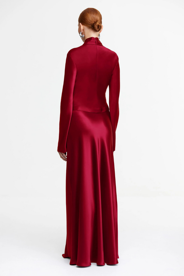 Brosa Maxi Skirt Crimson