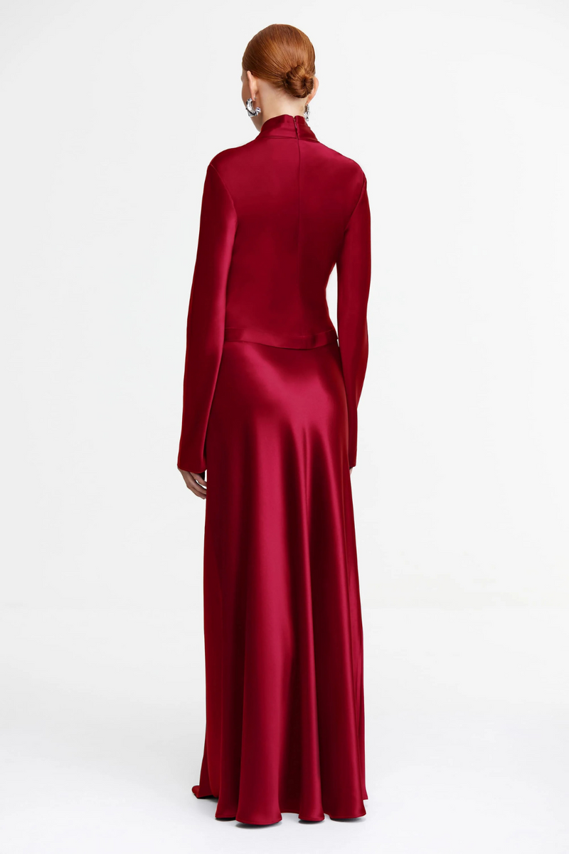 Brosa Maxi Skirt Crimson