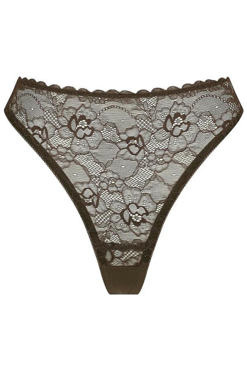 Maverick High Waist Thong Espresso