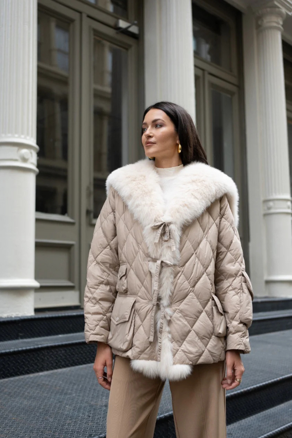 Short Tick Tock Jacket Cream