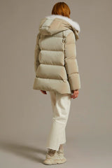 Glazed Technical Parka 76cm Pearl