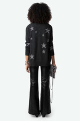 Mirka WS Stars Tweed Cardigan Anthracite