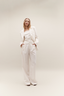 Double Pleated Trouser Ivory