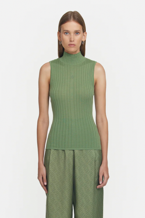 Justice Sleeveless Top Olive Green