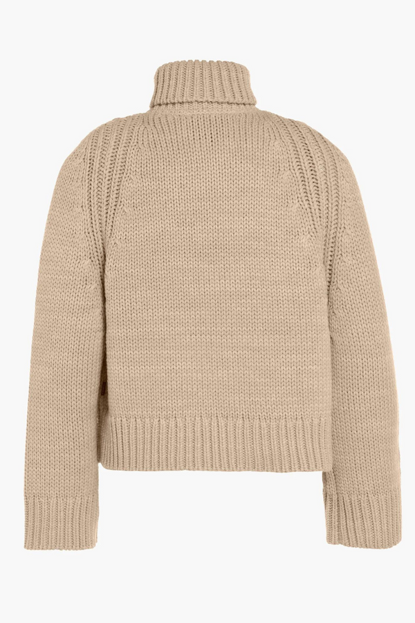 Beauty Long Sleeve Knit Sweater Sand
