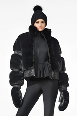 Furry Ski Jacket Black