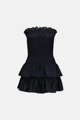 Georgette Dress Black Poplin