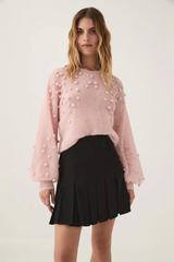 Gabriella Bobble Knit Blush Pink