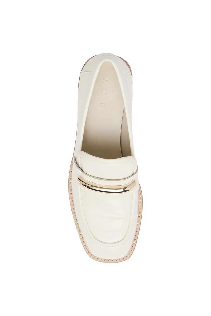 Serena Crescent Loafer White