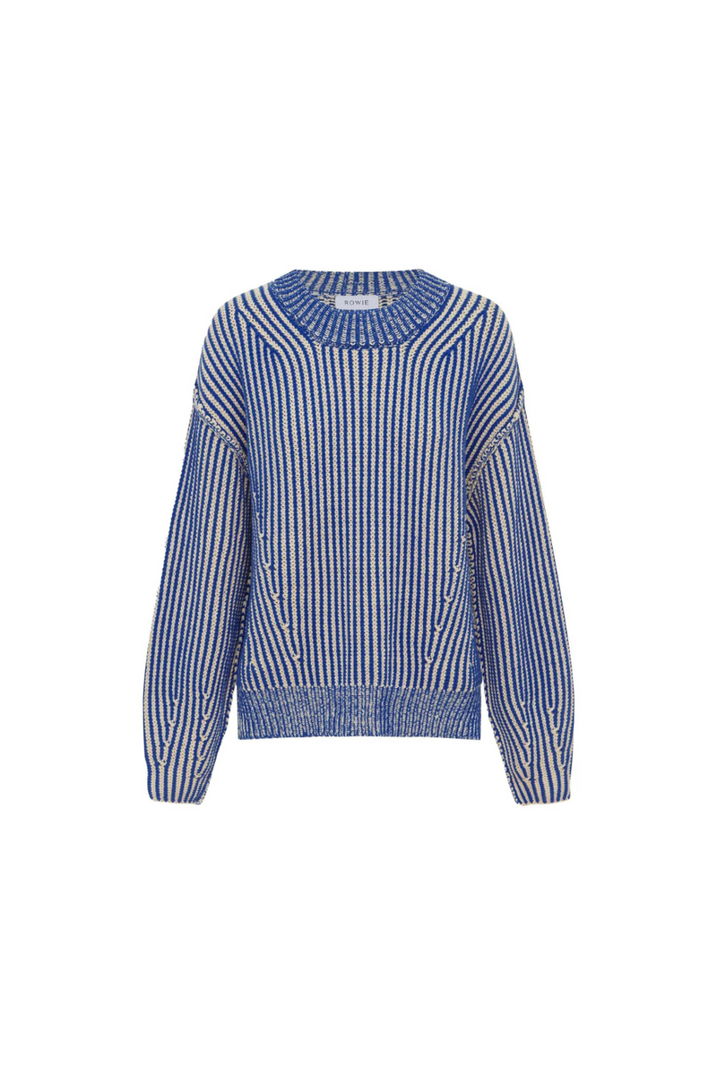 Tish Knit Jumper Cobalt Creme