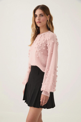 Gabriella Bobble Knit Blush Pink