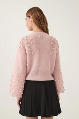 Gabriella Bobble Knit Blush Pink