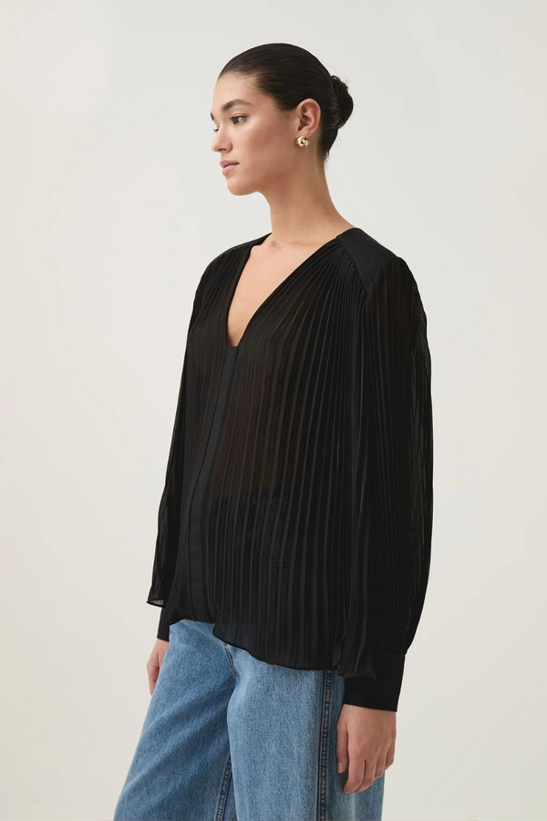 Cathedra Pleated Blouse Black