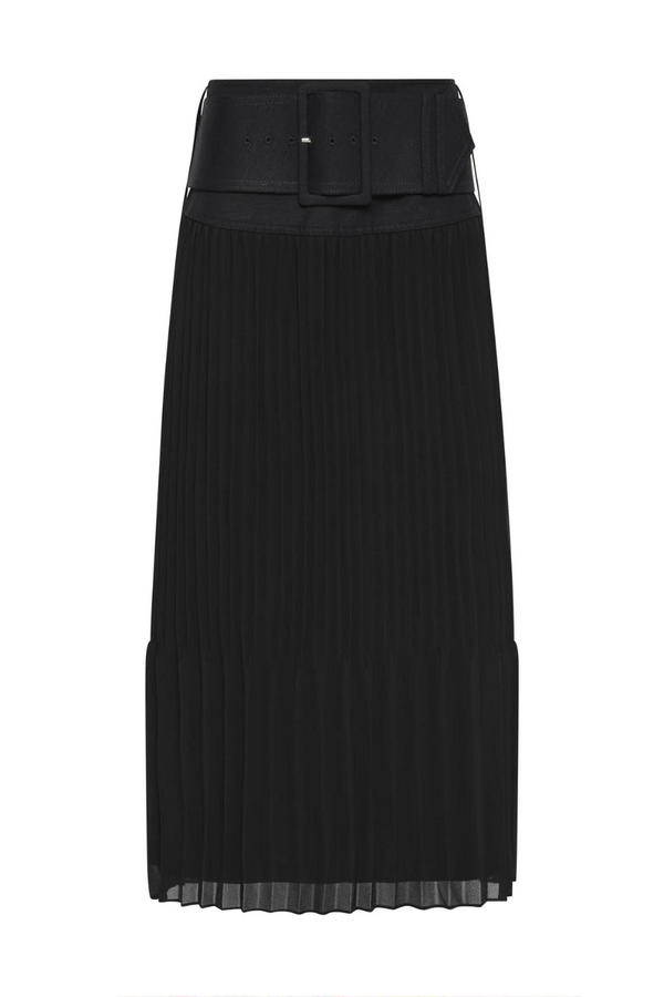 Cathedra Belted Midi Skirt Black