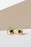 Kind Heart Earrings Gold - Chrome Diopside