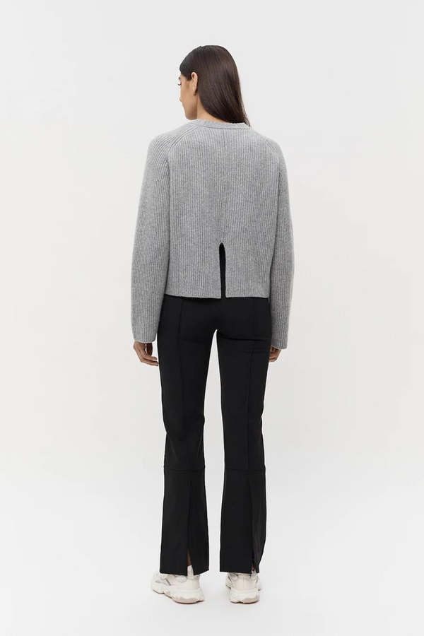 Monroe Wool-Cashmere Knit Jumper Grey Marle