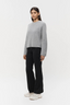 Monroe Wool-Cashmere Knit Jumper Grey Marle