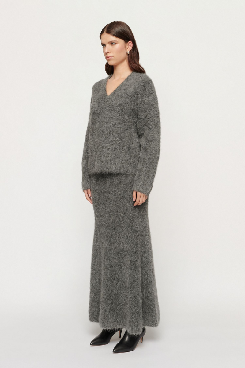 Sasha Fluffy Knit Charcoal