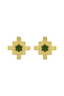 Inka Studs Gold - Chrome Diopside
