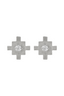 Inka Studs Sterling Silver - White Zircon