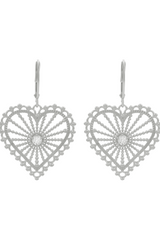 Amor Earrings Sterling Silver - White Zircon