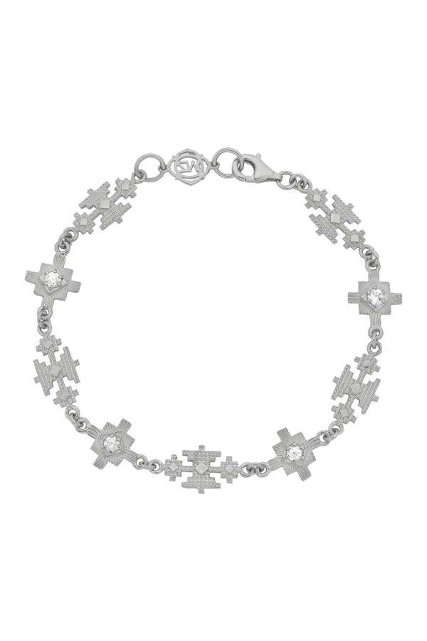 Ayllu Bracelet Sterling Silver - White Zircon