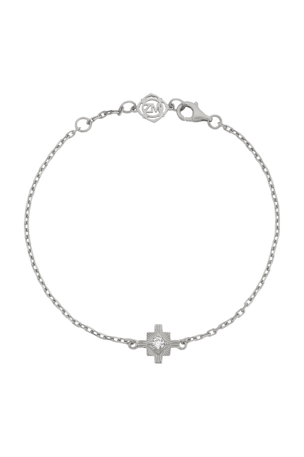 Inka Bracelet Sterling Silver - White Zircon