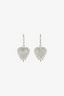 Heart Rays Earrings Sterling Silver