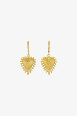 Heart Rays Earrings Gold