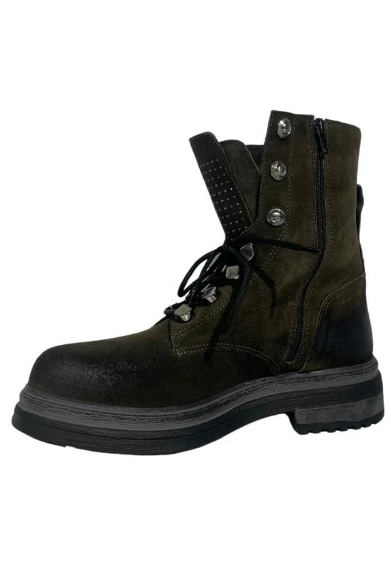 Superstud Suede Boot Olive