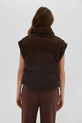 Corduroy Puffer/Vest Chocolate