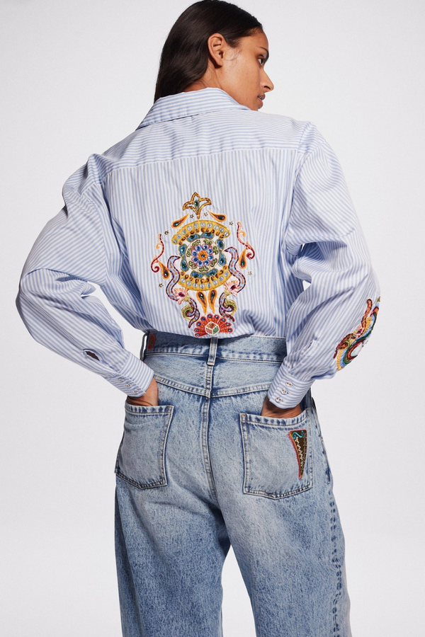 Strike Patchwork Stripe Shirt