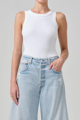 Isabel Rib Tank White