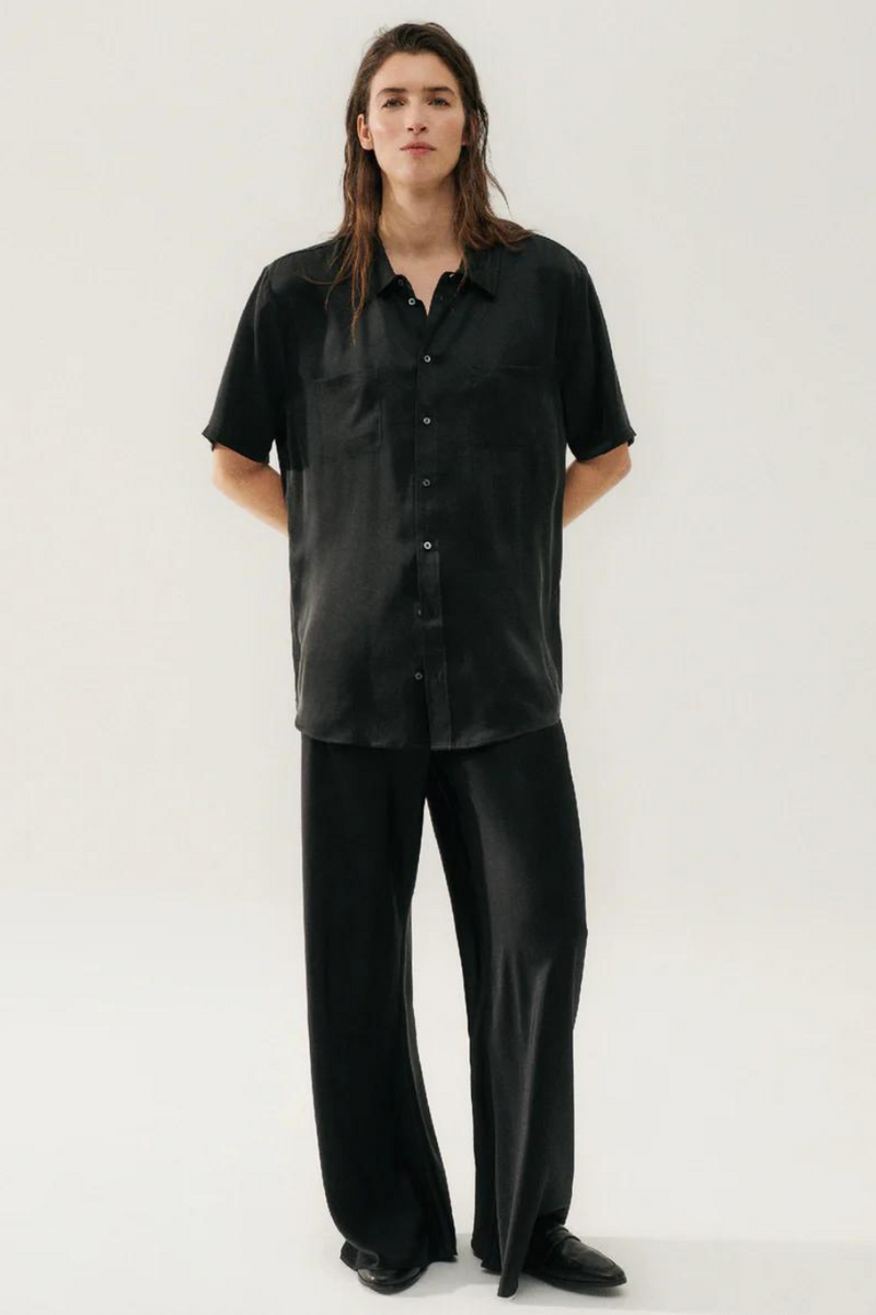 Silk Laundry Bias Cut Pants Black