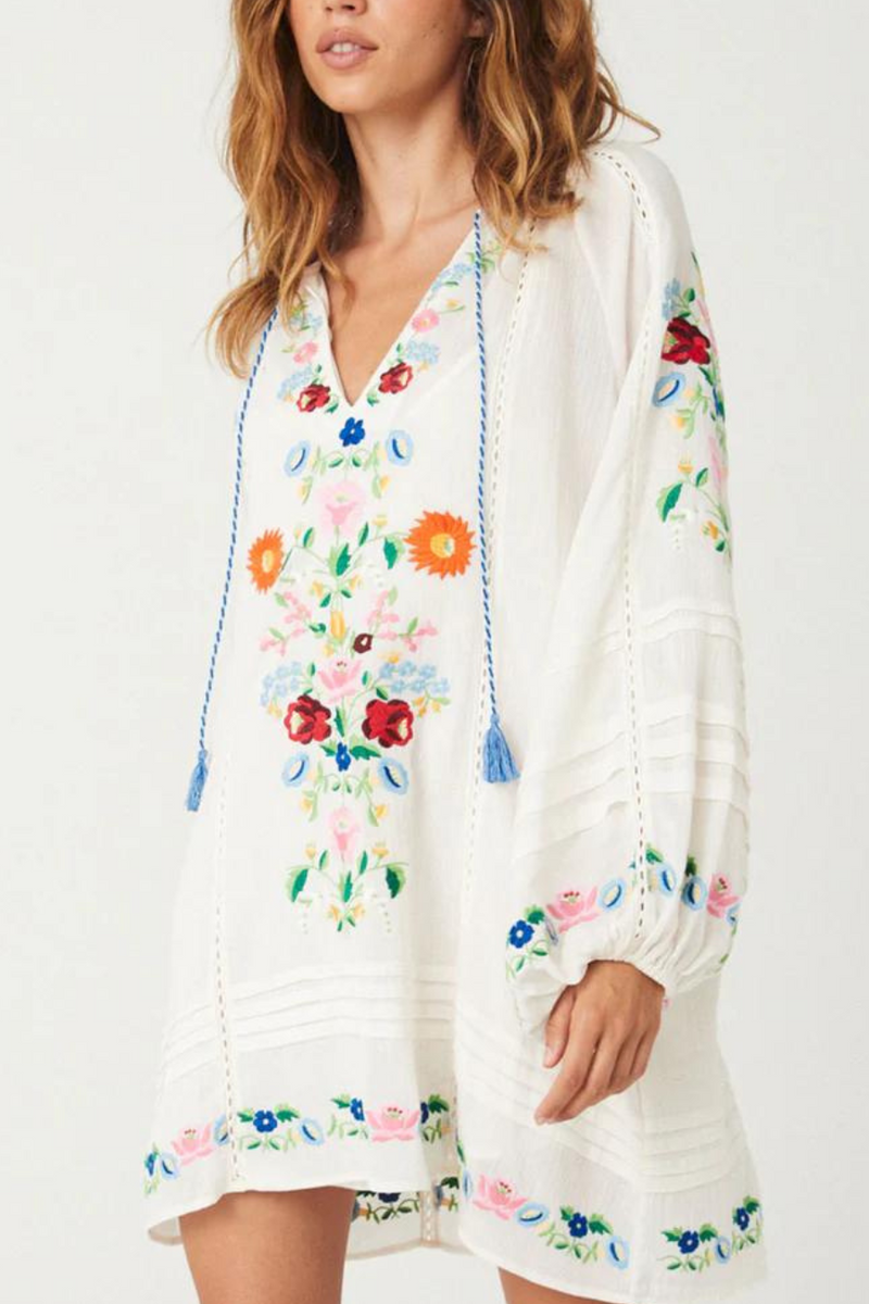 Florapaloosa Embroidered Tunic Dress Wildflower