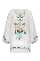 Florapaloosa Embroidered Tunic Dress Wildflower