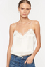 The Racer Charmeuse Cami White