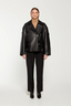 Samantha Leather Biker Black