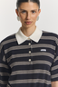 Hibiscus Polo Navy Stripe